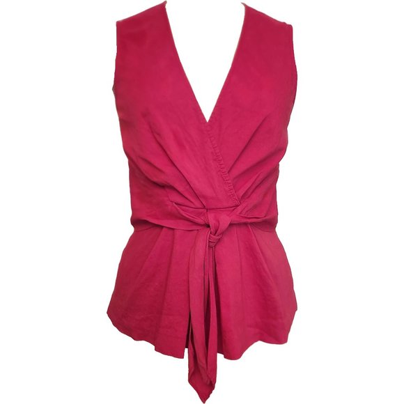 Theory Tops - Linen Red Top